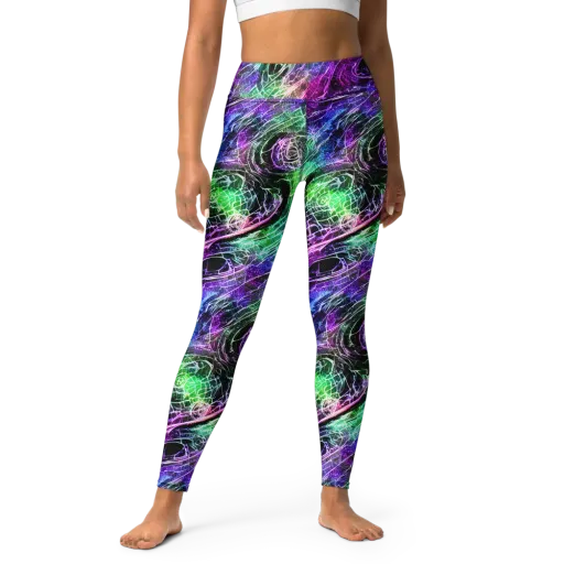 Neon Venom on a Yoga Leggings