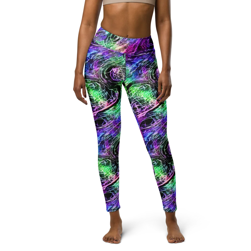Neon Venom on Yoga Leggings — Front