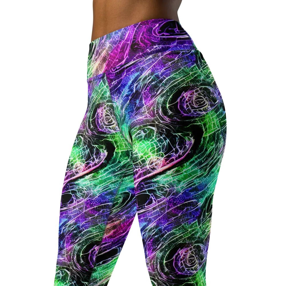 Neon Venom on Yoga Leggings — Left Front