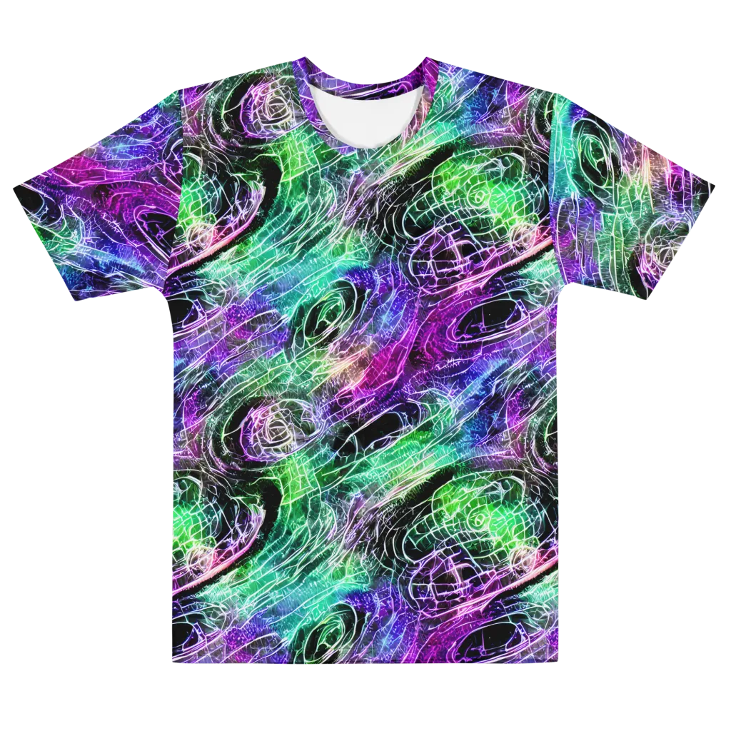 Neon Venom on Men's Cotton Crew Neck T-Shirt — Front