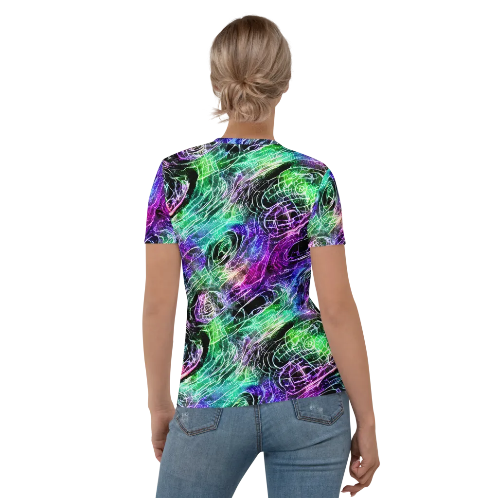Neon Venom on Women's Crew Neck T-Shirt — Back