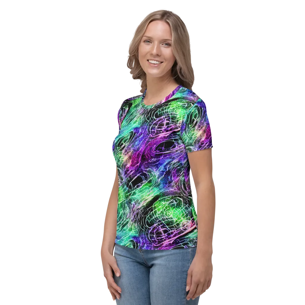 Neon Venom on Women's Crew Neck T-Shirt — Left