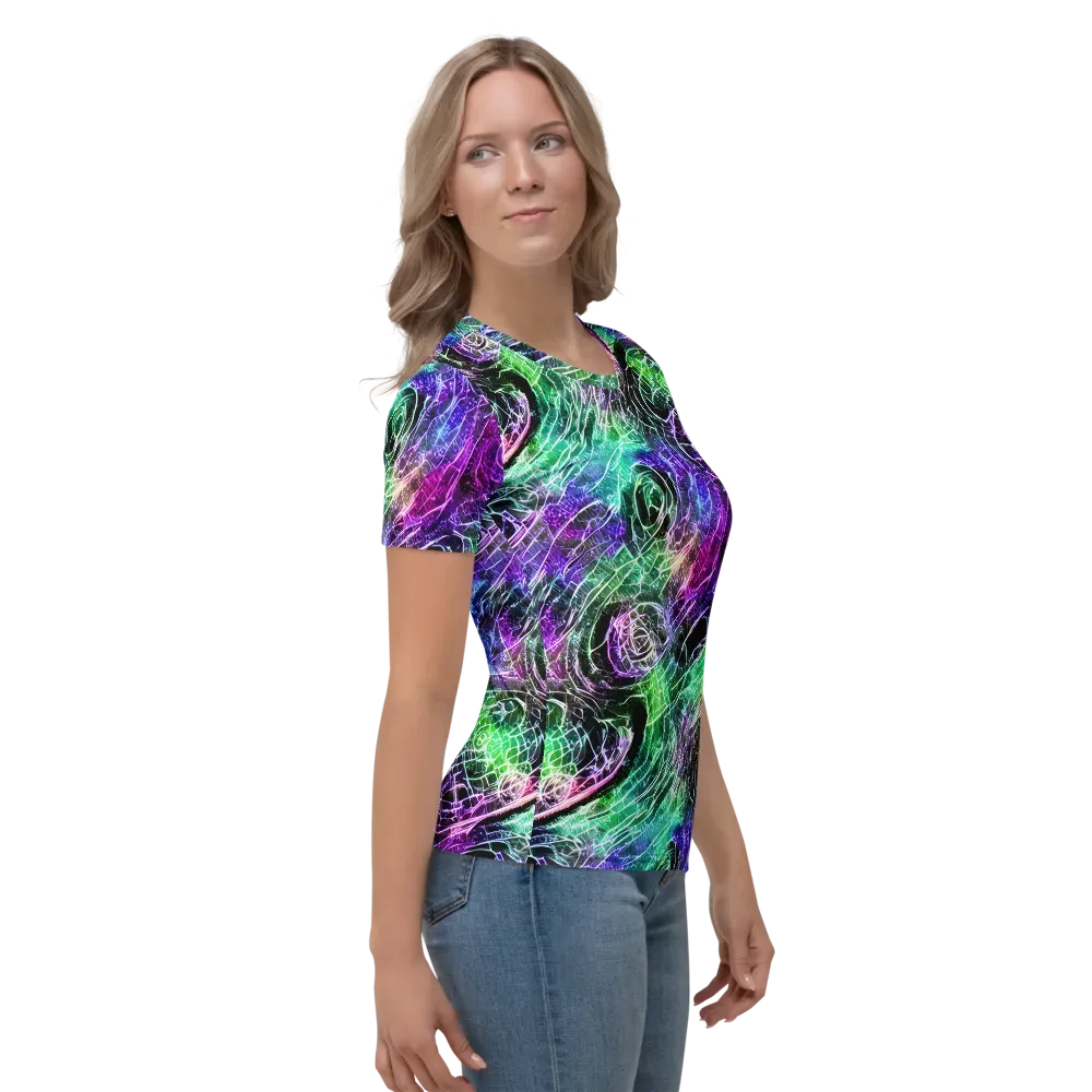 Neon Venom on Women's Crew Neck T-Shirt — Right