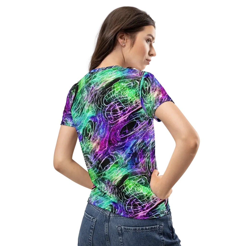 Neon Venom on Women's Crew Neck T-Shirt — Back