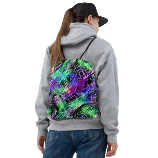 Neon Venom on a Drawstring Bag
