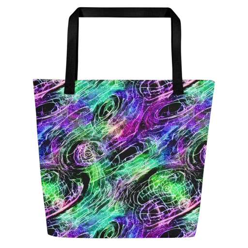 Neon Venom on a Large Tote Bag W/ Pocket