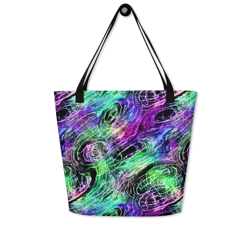 Neon Venom on Large Tote Bag W/ Pocket — Front