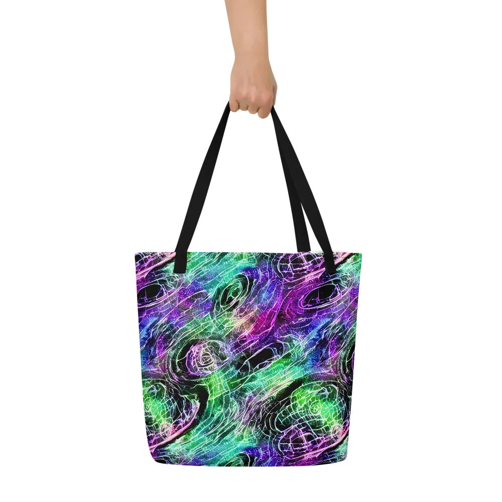 Neon Venom on Large Tote Bag W/ Pocket — Front
