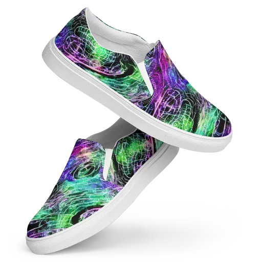 Neon Venom on a Women's Slip-On Canvas Shoes