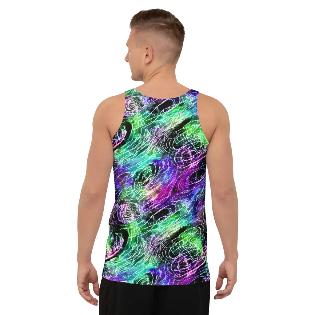 Neon Venom on Men's Tank Top — Back