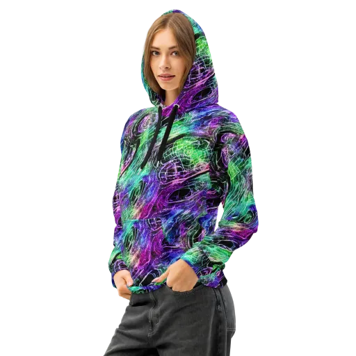 Neon Venom on a Cotton Hoodie