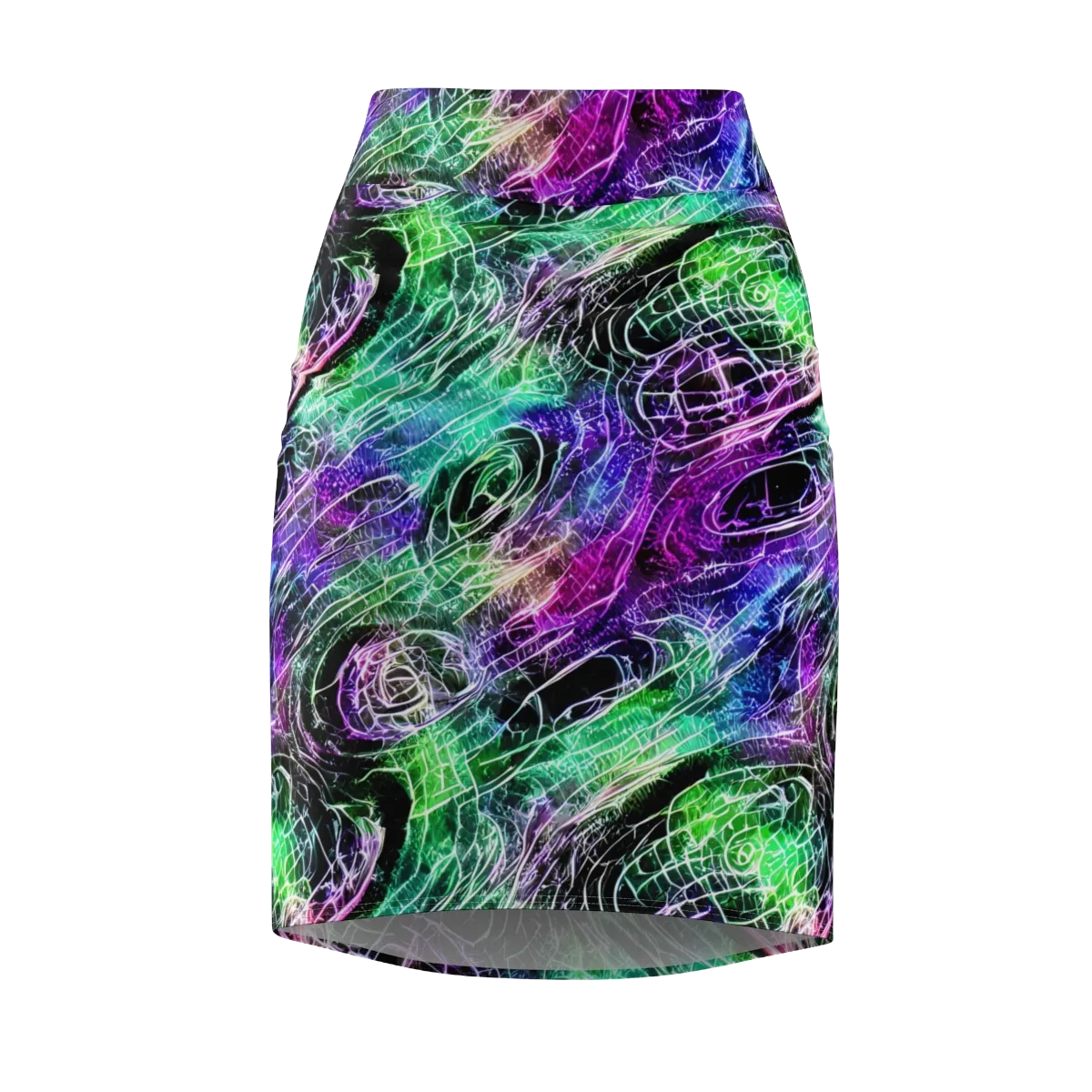 Neon Venom on Pencil Skirt — Front