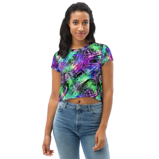 Neon Venom on a Crop Tee