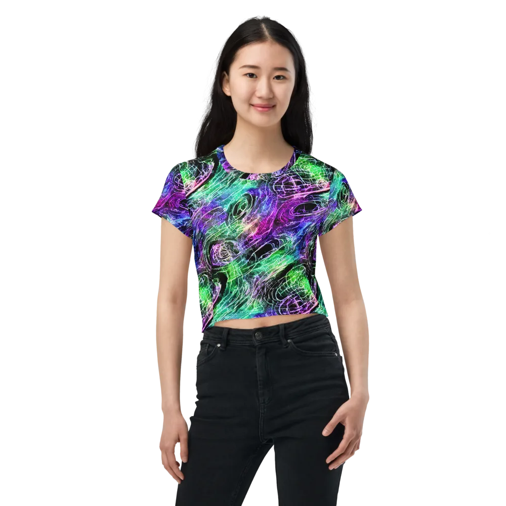 Neon Venom on Crop Tee — Front