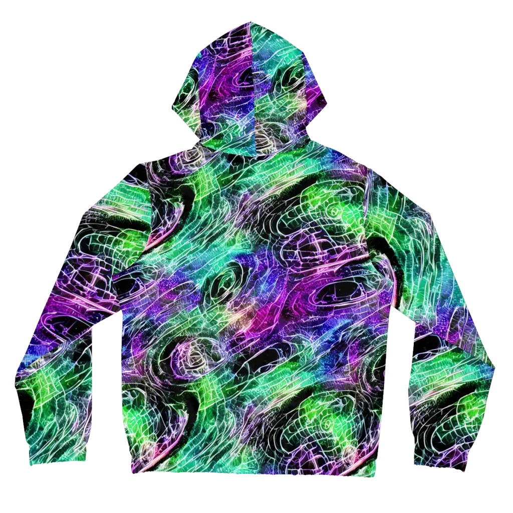 Neon Venom on Women's Full-Zip Hoodie — Back