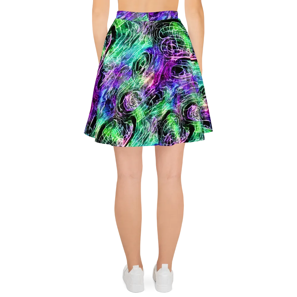 Neon Venom on Skater Skirt — Back