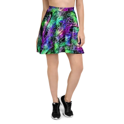 Neon Venom on a Skater Skirt