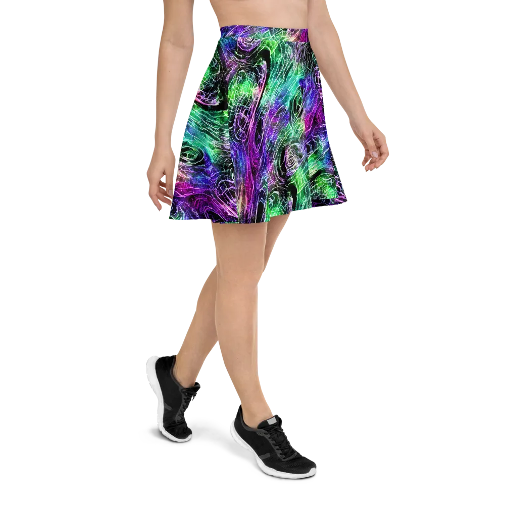 Neon Venom on Skater Skirt — Right