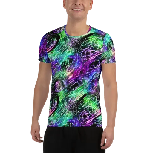 Neon Venom on a Men's Athletic T-Shirt