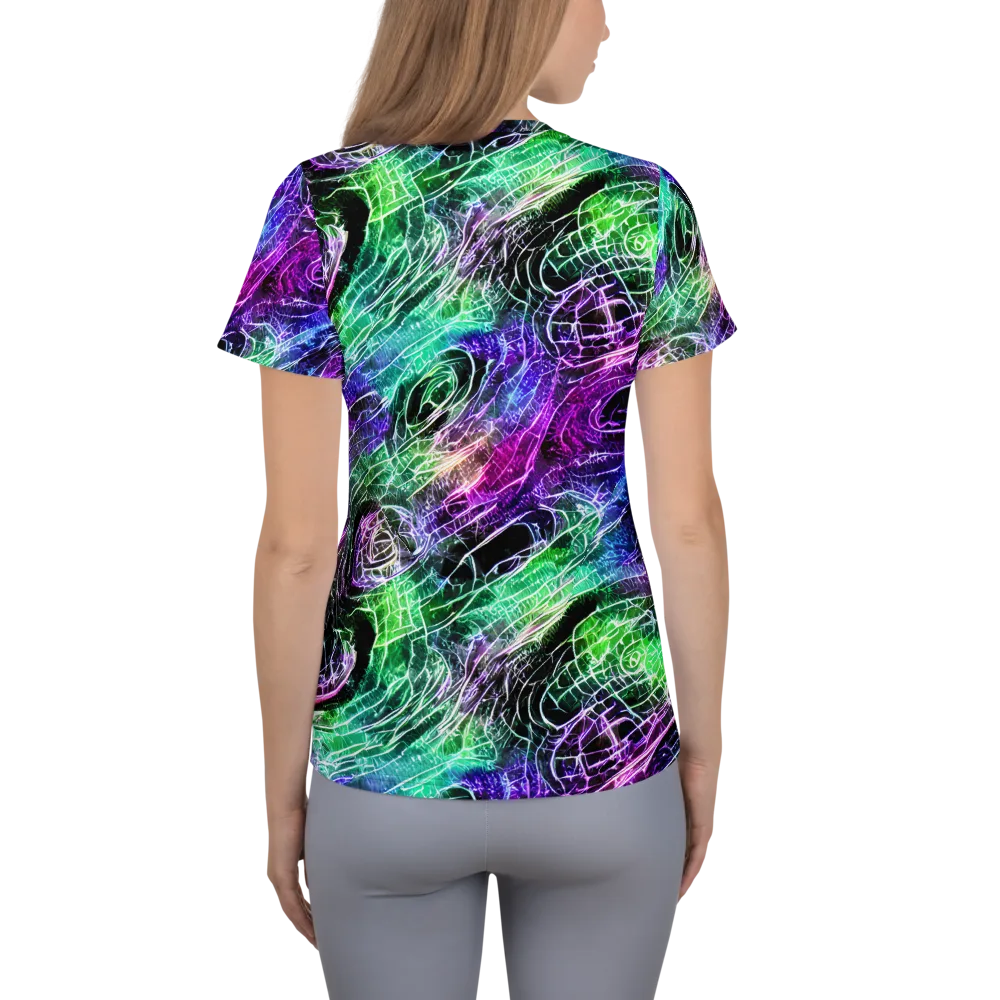 Neon Venom on Women's Athletic T-Shirt — Back