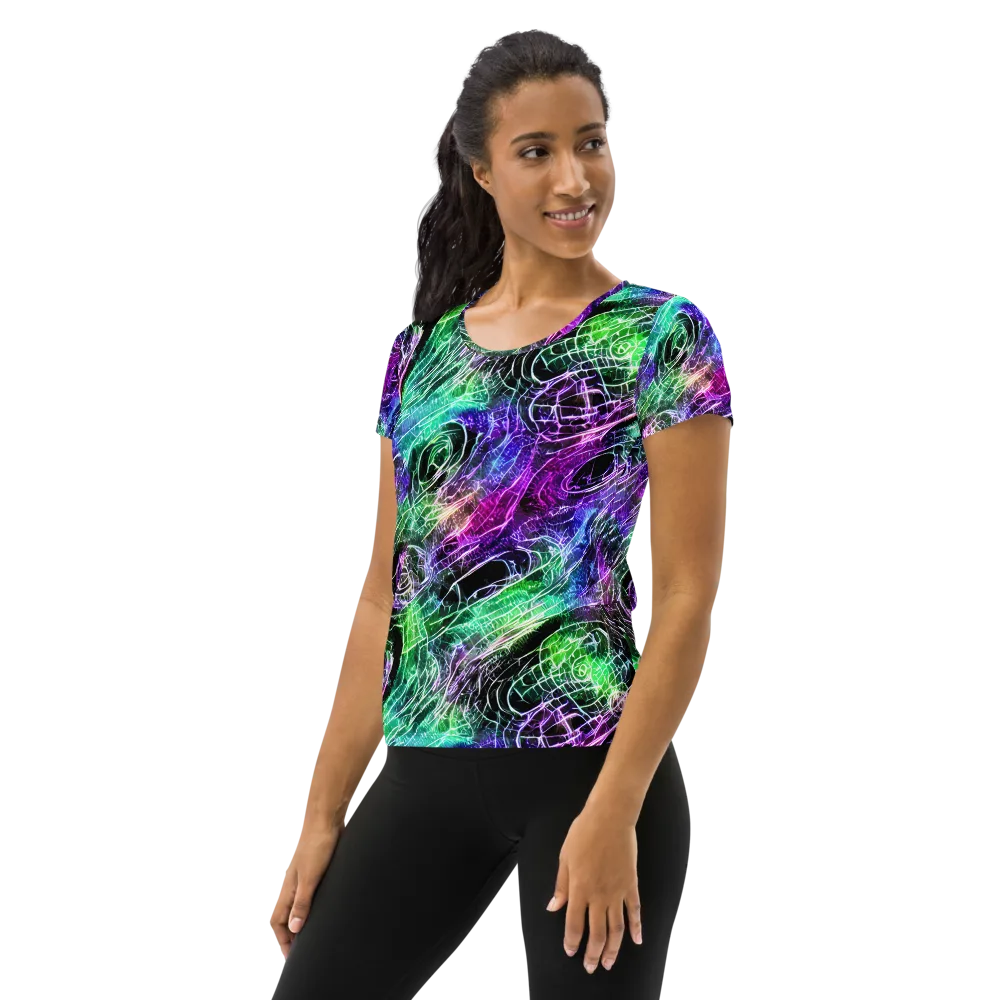 Neon Venom on Women's Athletic T-Shirt — Left
