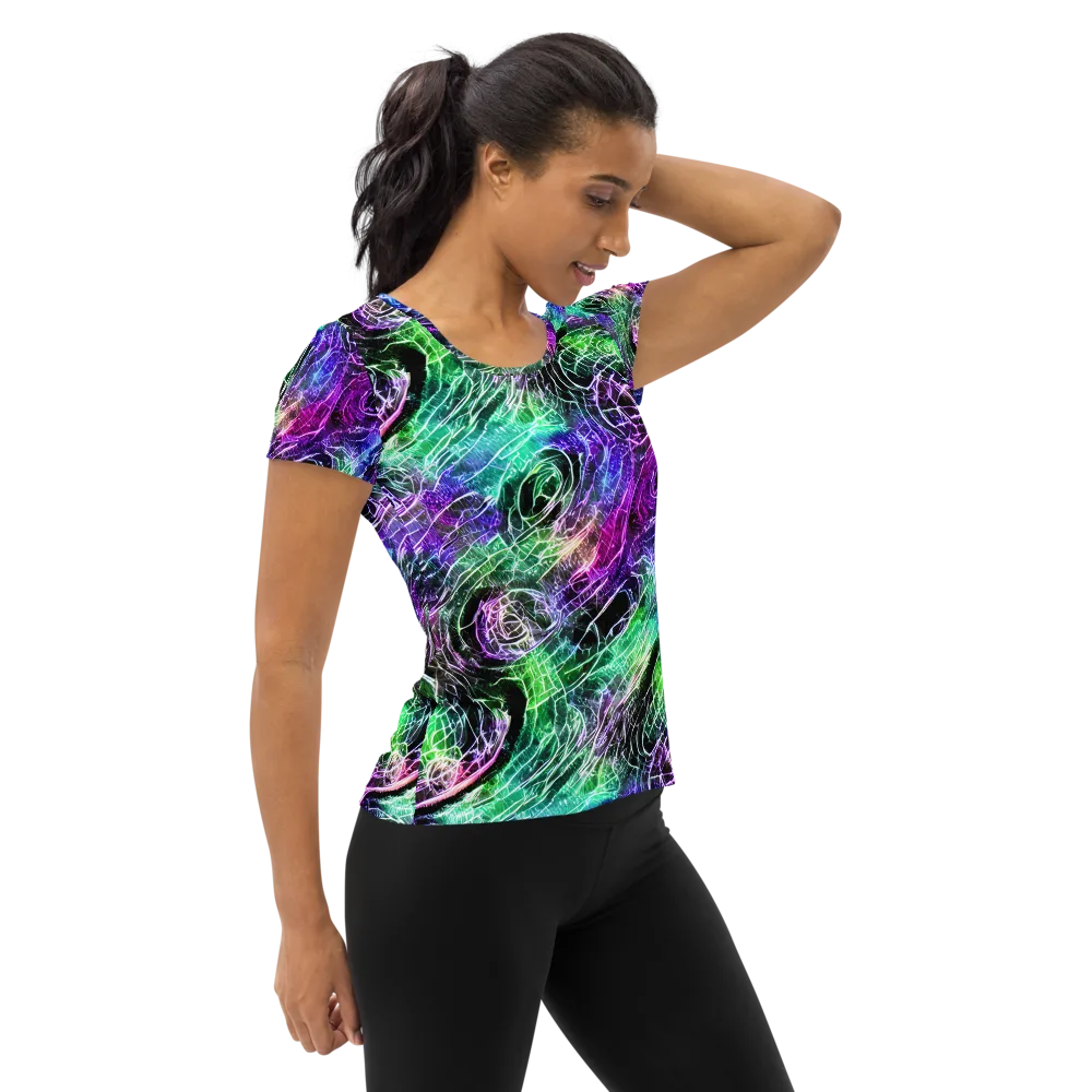 Neon Venom on Women's Athletic T-Shirt — Right