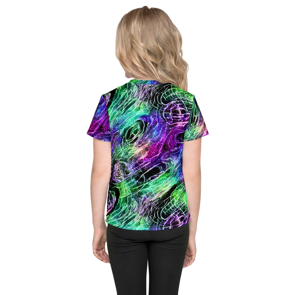 Neon Venom on Kids Crew Neck T-Shirt — Back
