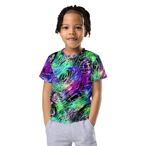 Neon Venom on a Kids Crew Neck T-Shirt