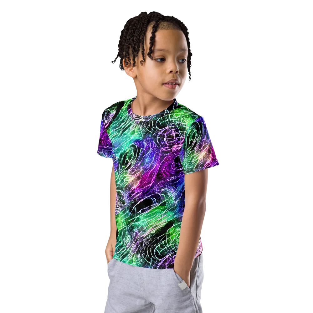 Neon Venom on Kids Crew Neck T-Shirt — Left Front