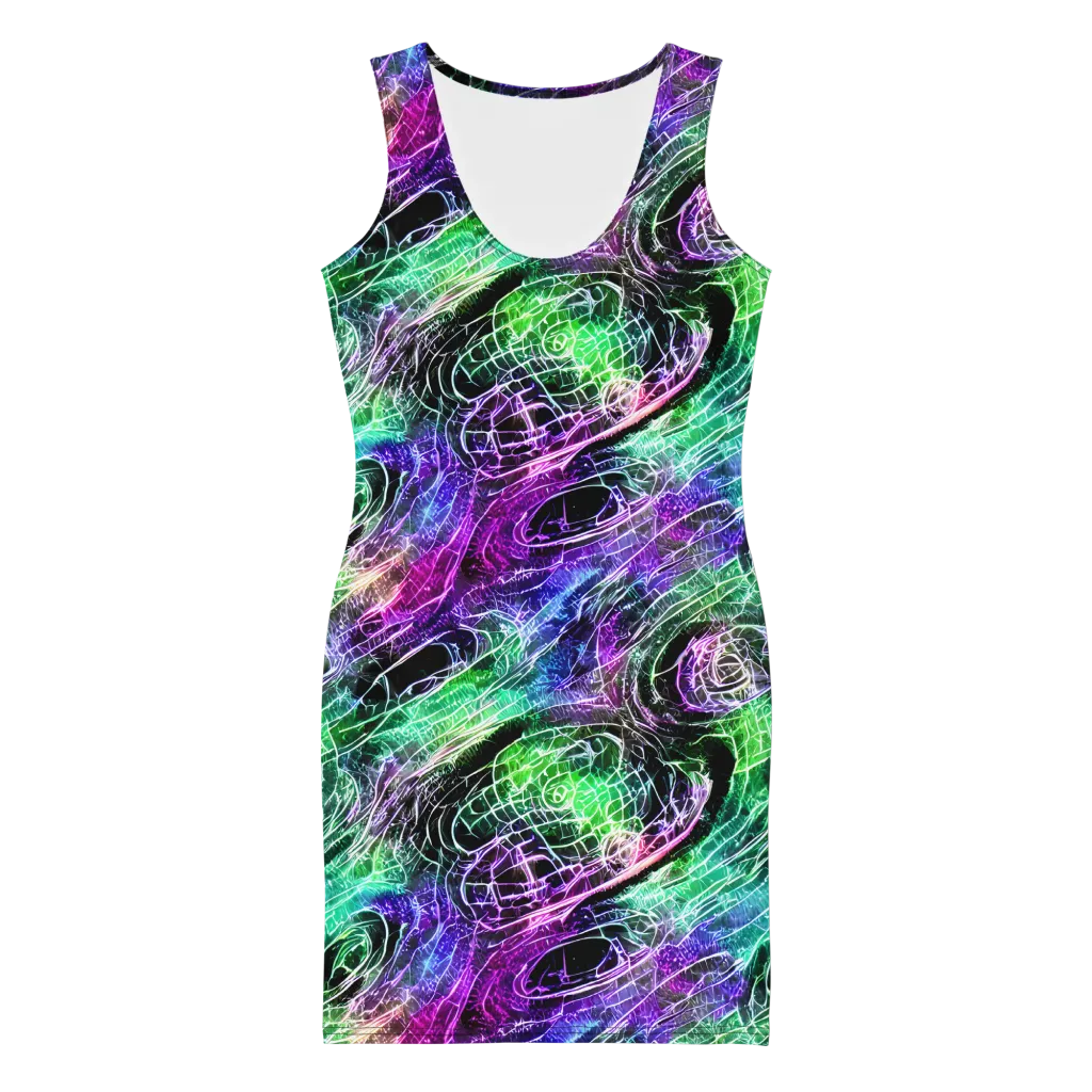 Neon Venom on Bodycon Dress — Front