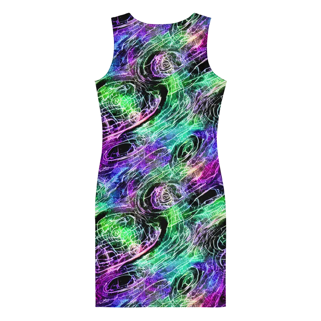 Neon Venom on Bodycon Dress — Back