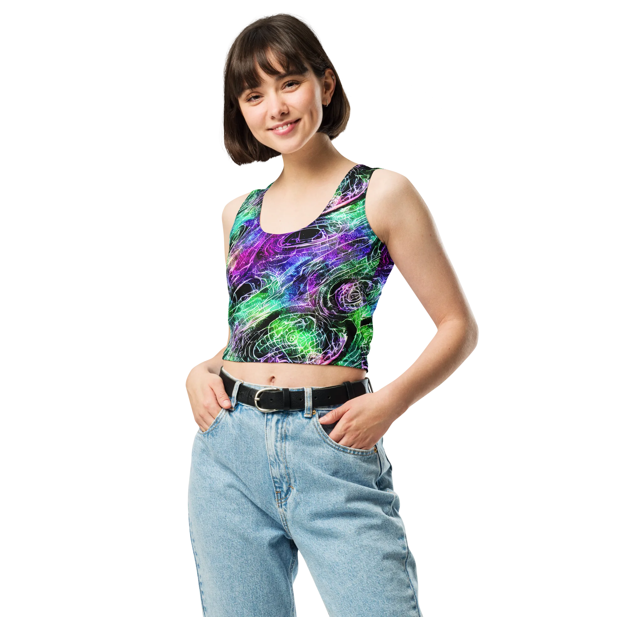 Neon Venom on Crop Top — Front