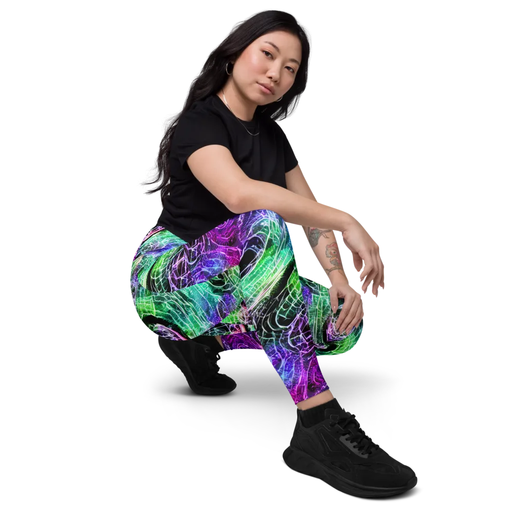 Neon Venom on Leggings with Pockets — Right Front