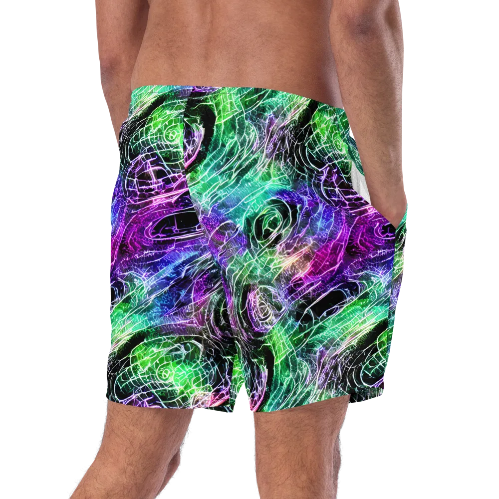Neon Venom on Swim Trunks — Right Back