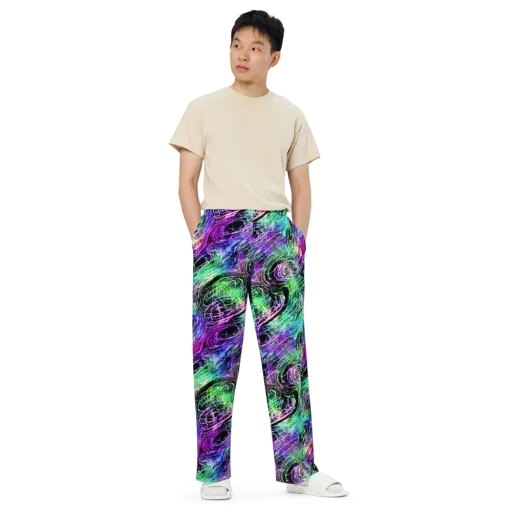 Neon Venom on a Wide-Leg Pants