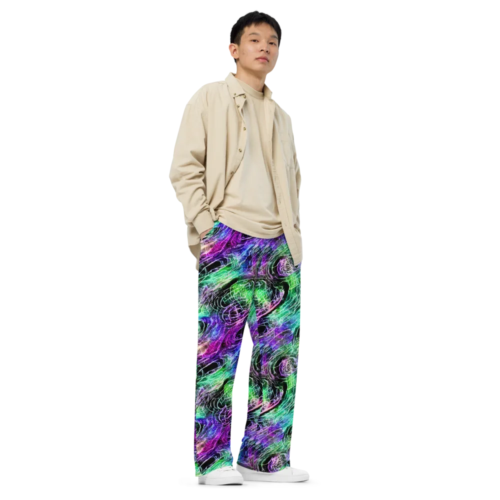 Neon Venom on Wide-Leg Pants — Right Front