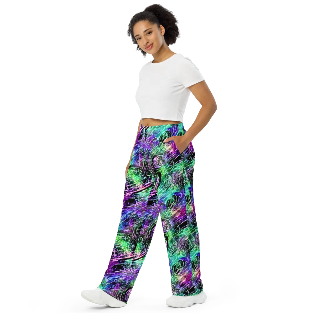 Neon Venom on Wide-Leg Pants — Left Front