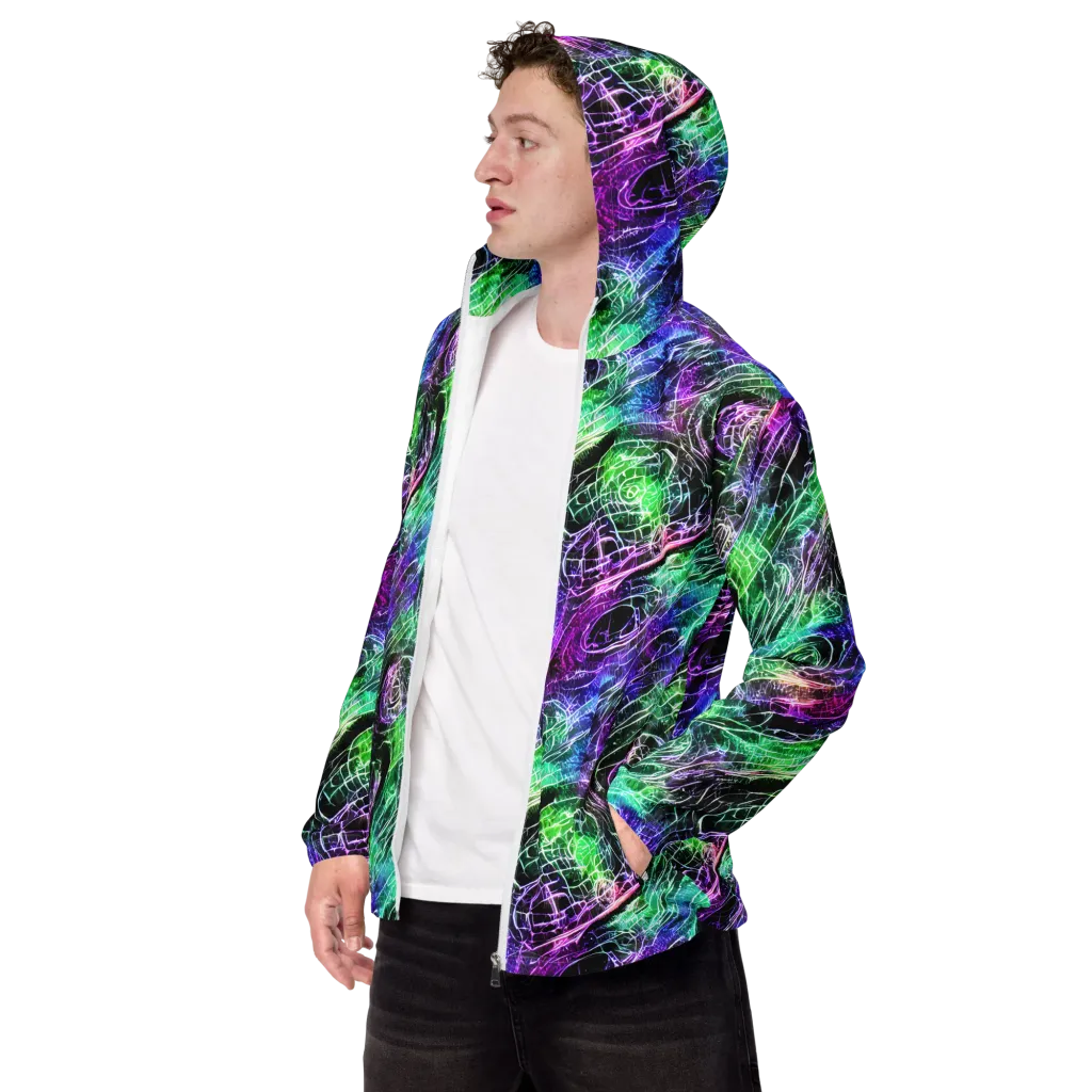 Neon Venom on Men's Windbreaker — Left Front