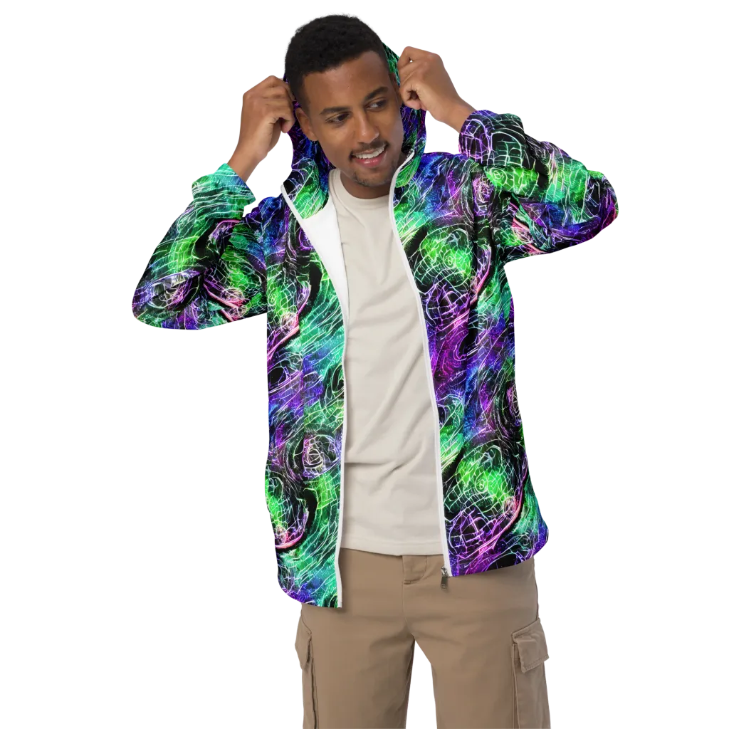 Neon Venom on Men's Windbreaker — Front