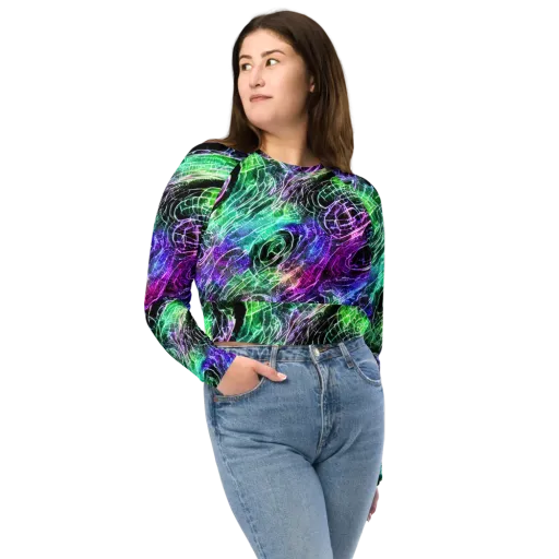 Neon Venom on a Long Sleeve Crop Top