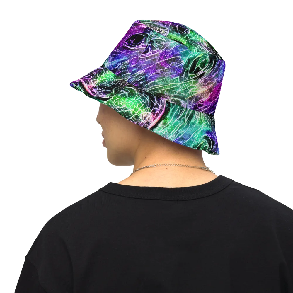Neon Venom on Reversible Bucket Hat — Back Inside