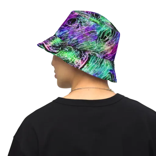 Neon Venom on a Reversible Bucket Hat