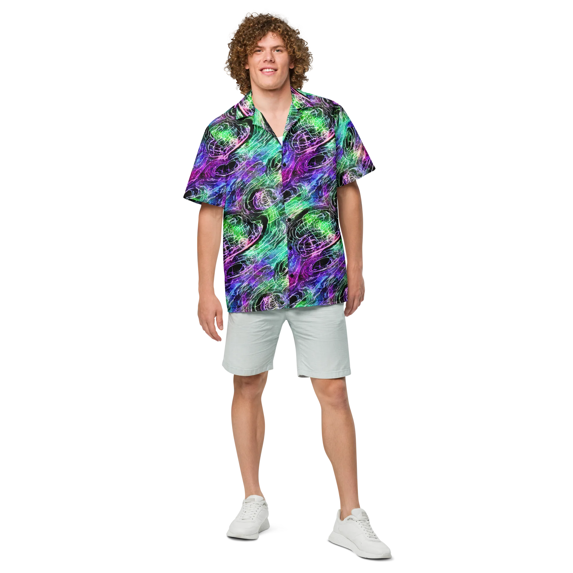 Neon Venom on Button Shirt — Front