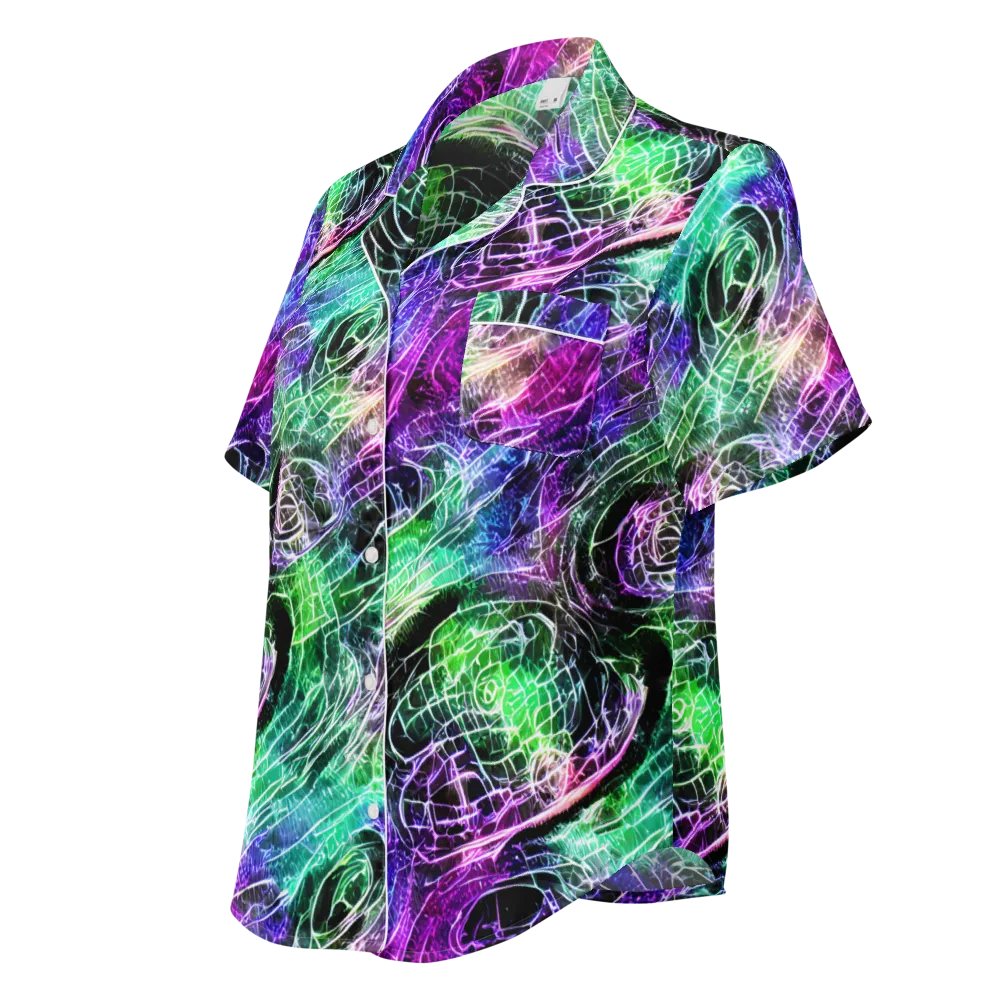 Neon Venom on Women's Short Sleeve Pajama Top — Left Front