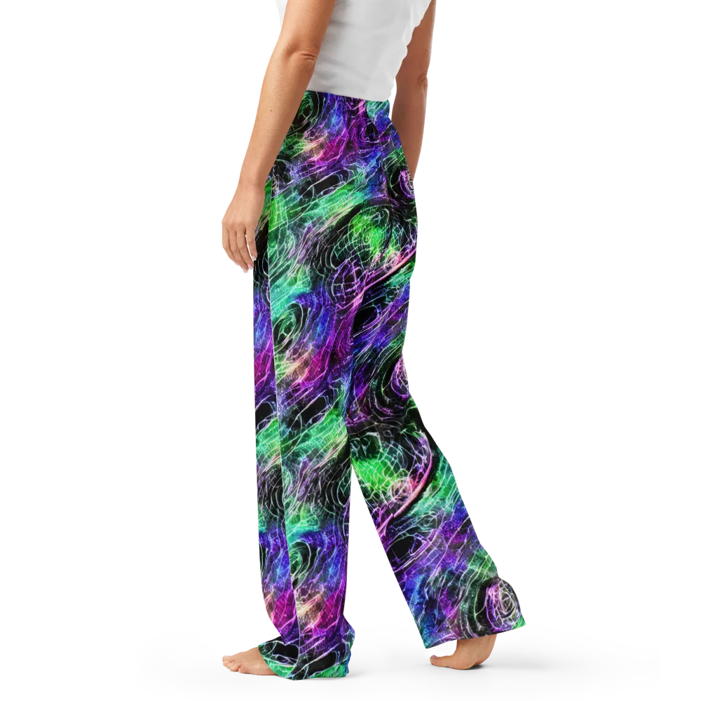 Neon Venom on Women's Pajama Pants — Left