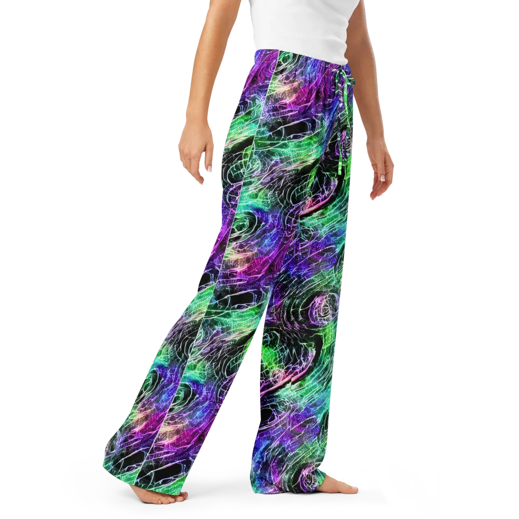 Neon Venom on Women's Pajama Pants — Right Front