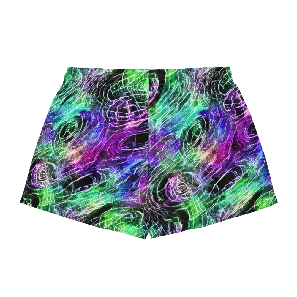 Neon Venom on Women's Pajama Shorts — Back