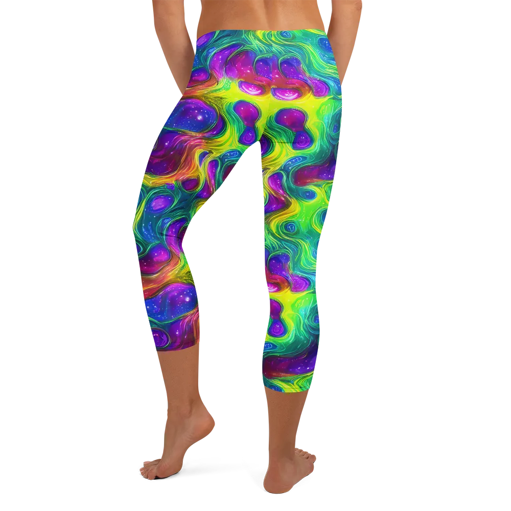 Radiant Ooze on Capri Leggings — Back