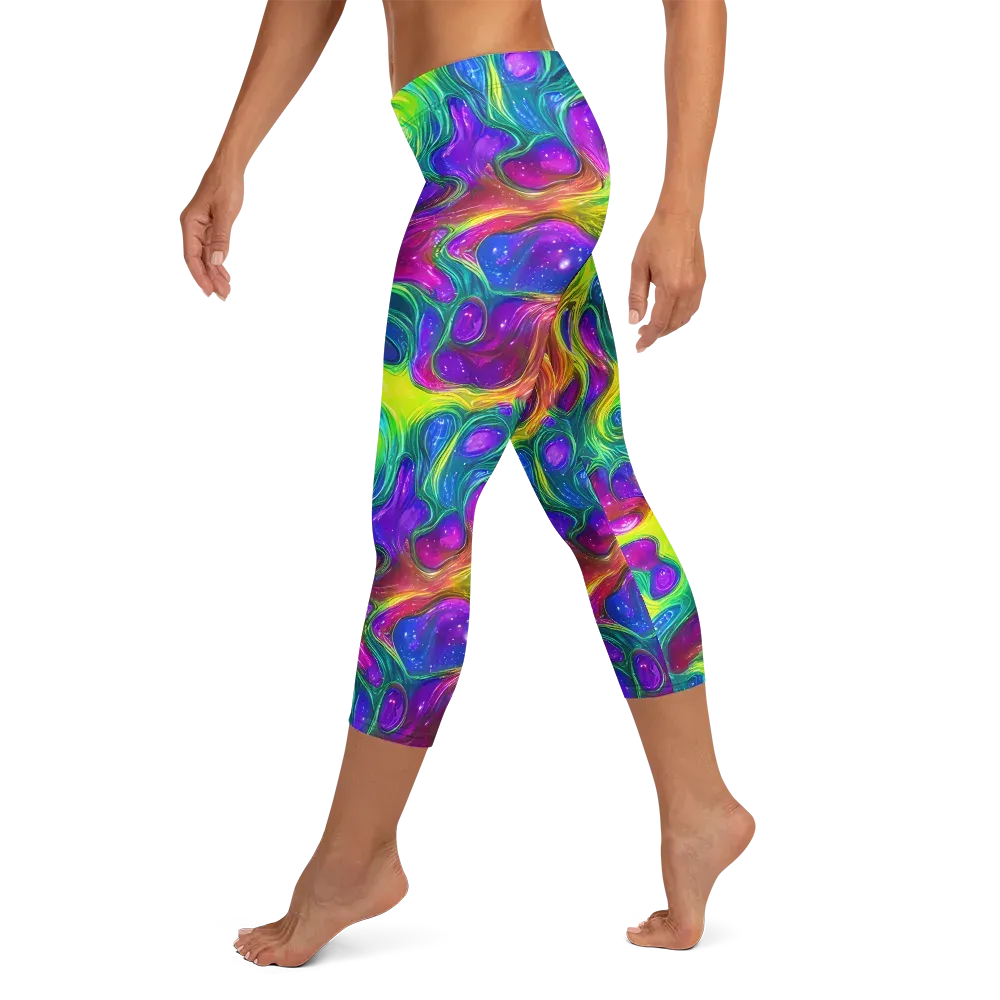 Radiant Ooze on Capri Leggings — Left