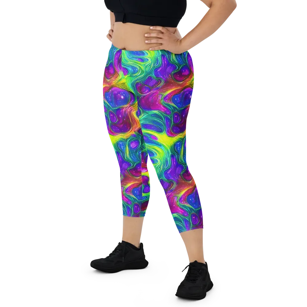 Radiant Ooze on Capri Leggings — Front